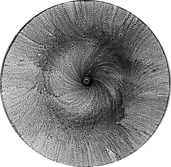 Ground flowfield pattern generated by a propeller in ground effect